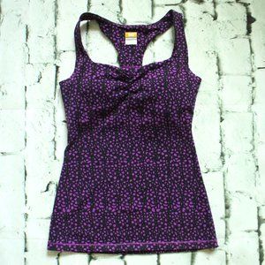 LUCY, PADDED TANK, SIZE XS, PURPLE & BLANK PRINT